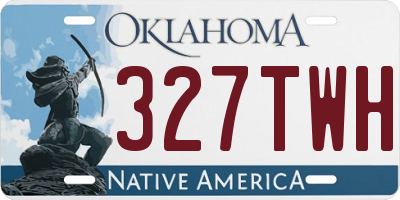 OK license plate 327TWH
