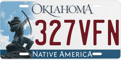 OK license plate 327VFN
