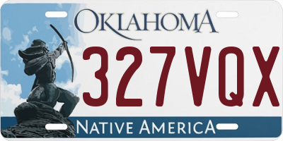 OK license plate 327VQX