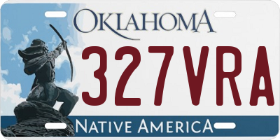 OK license plate 327VRA