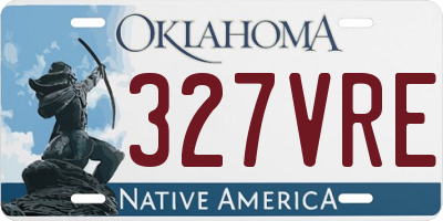 OK license plate 327VRE