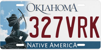OK license plate 327VRK