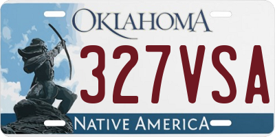 OK license plate 327VSA
