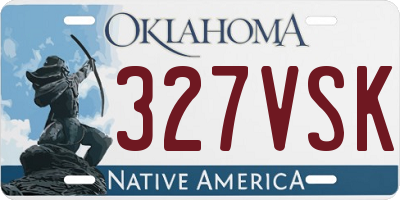 OK license plate 327VSK