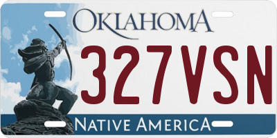 OK license plate 327VSN