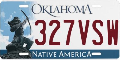 OK license plate 327VSW