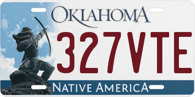 OK license plate 327VTE