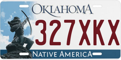 OK license plate 327XKX