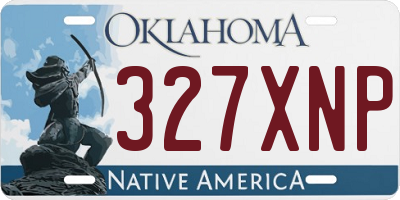 OK license plate 327XNP