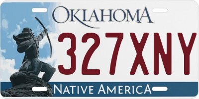 OK license plate 327XNY