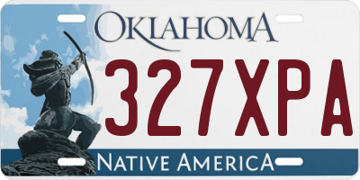OK license plate 327XPA