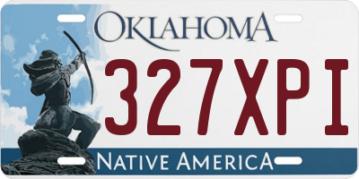 OK license plate 327XPI