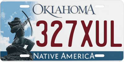 OK license plate 327XUL