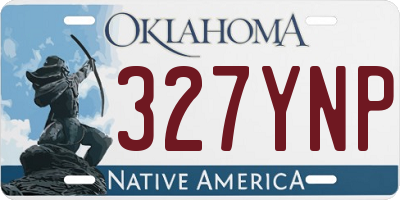 OK license plate 327YNP