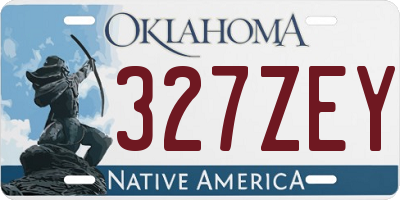 OK license plate 327ZEY