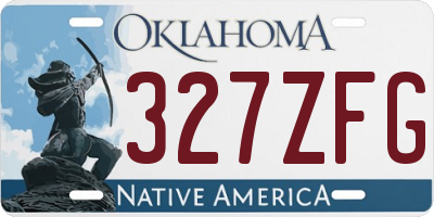 OK license plate 327ZFG