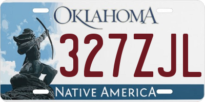 OK license plate 327ZJL