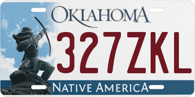 OK license plate 327ZKL