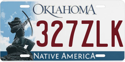 OK license plate 327ZLK