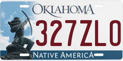OK license plate 327ZLO