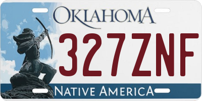 OK license plate 327ZNF