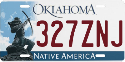 OK license plate 327ZNJ