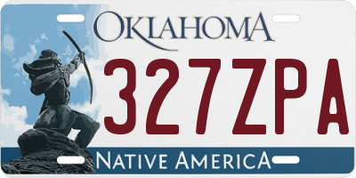 OK license plate 327ZPA