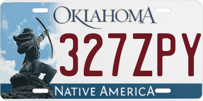 OK license plate 327ZPY