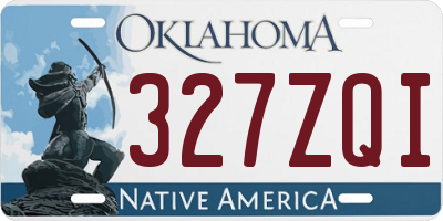 OK license plate 327ZQI