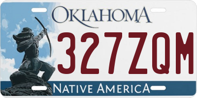 OK license plate 327ZQM