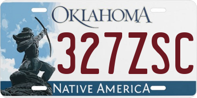OK license plate 327ZSC
