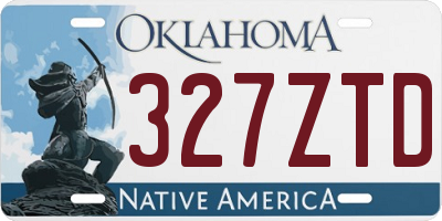 OK license plate 327ZTD