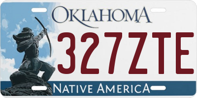 OK license plate 327ZTE