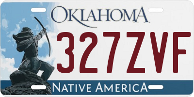 OK license plate 327ZVF