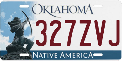 OK license plate 327ZVJ