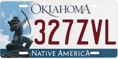 OK license plate 327ZVL