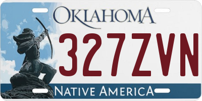 OK license plate 327ZVN