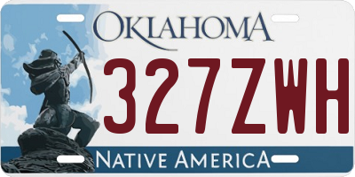 OK license plate 327ZWH