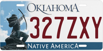 OK license plate 327ZXY