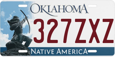 OK license plate 327ZXZ
