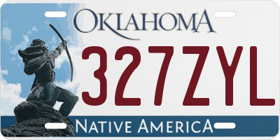 OK license plate 327ZYL