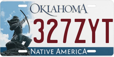 OK license plate 327ZYT