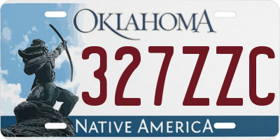 OK license plate 327ZZC