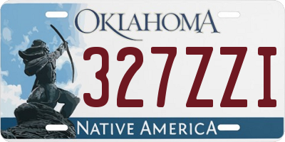 OK license plate 327ZZI