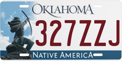 OK license plate 327ZZJ