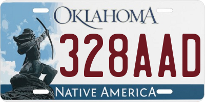OK license plate 328AAD