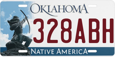 OK license plate 328ABH