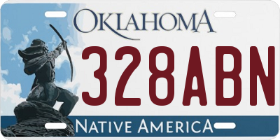 OK license plate 328ABN