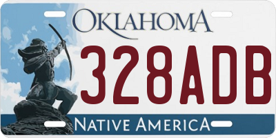 OK license plate 328ADB