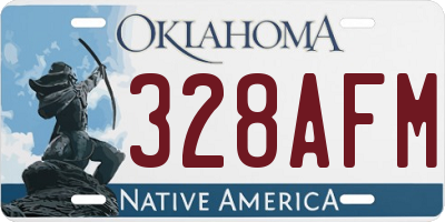 OK license plate 328AFM
